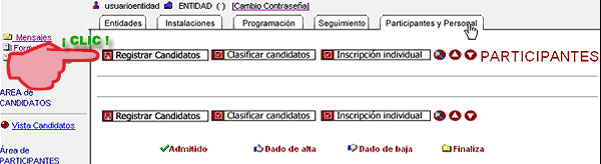 Registro de candidatos